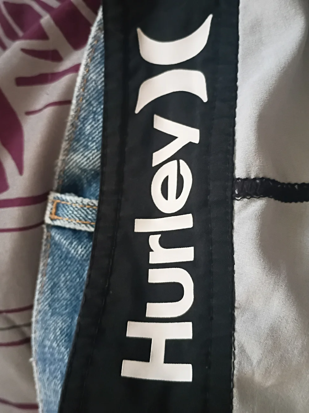 Hurley Black Geometric Print Board Shorts
